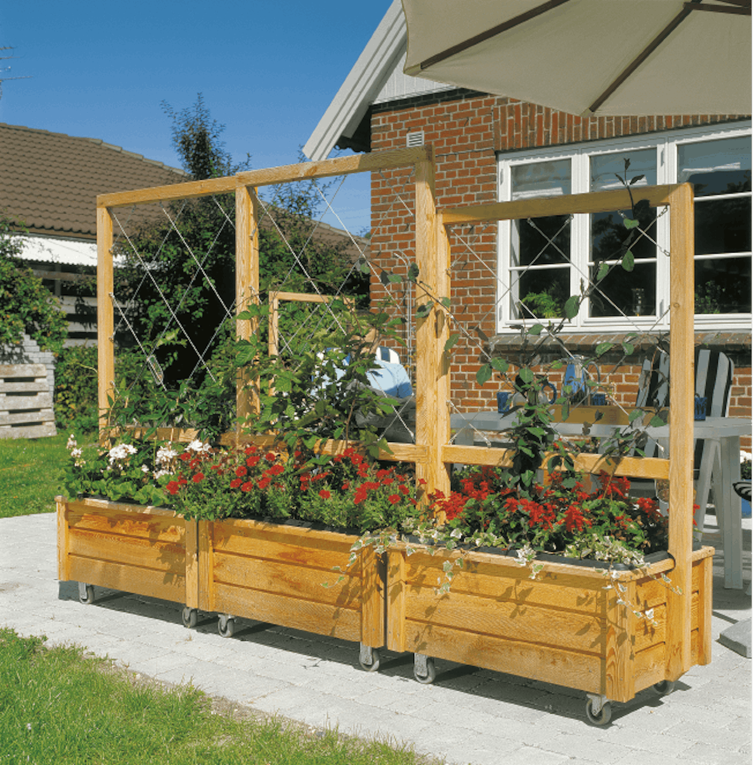 Blomlådor på hjul Blomlådor på hjul